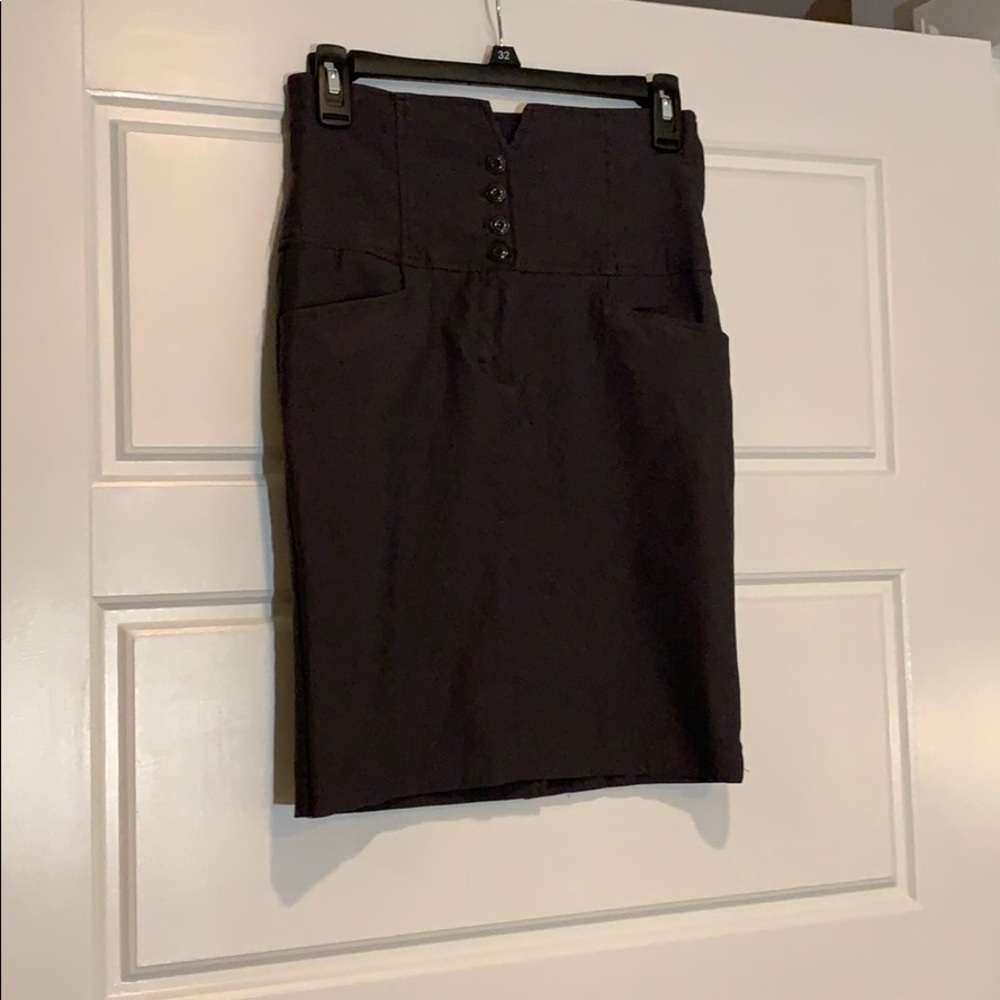 Dark grey pencil skirt